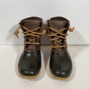 NWOB Sperry Saltwater Duck  Youth Girls Brown Casual Boots 12M - Read Descriptio